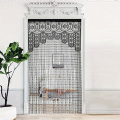 Hippie Doorway Beaded Curtain with Tassels and Fringe for Privacy and Decor