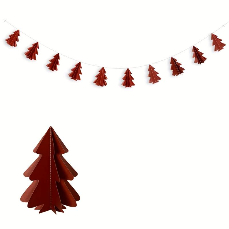 2pcs Christmas Tree Garland Party Decor Streamer Backdrop Tree Garland