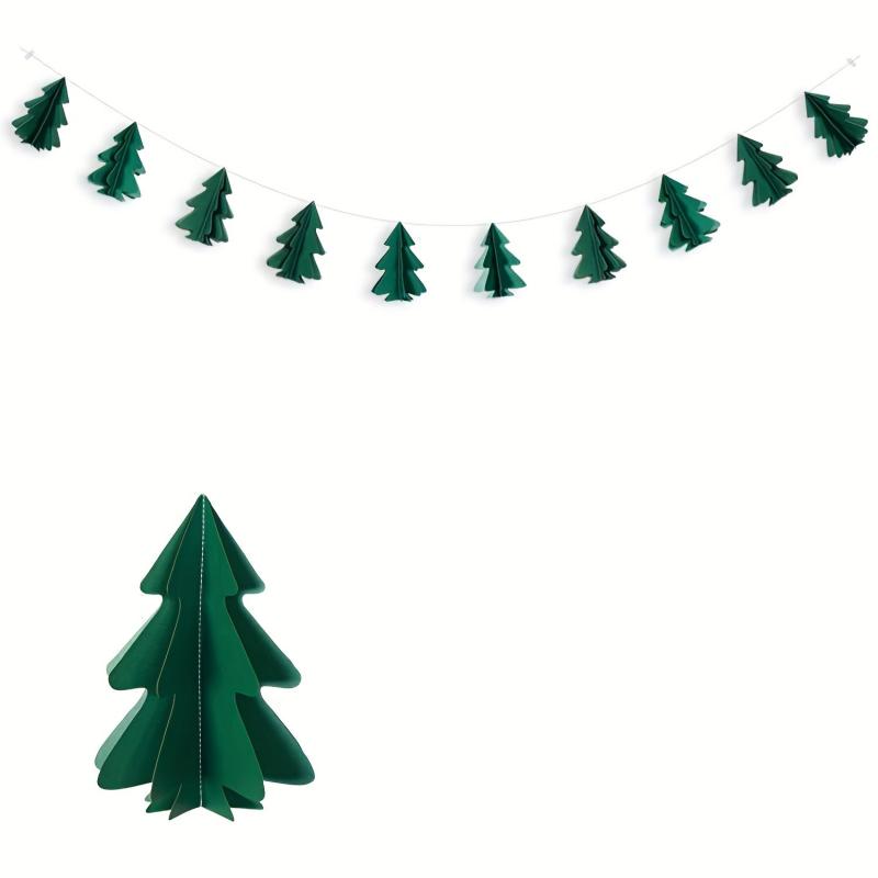 2pcs Christmas Tree Garland Party Decor Streamer Backdrop Tree Garland