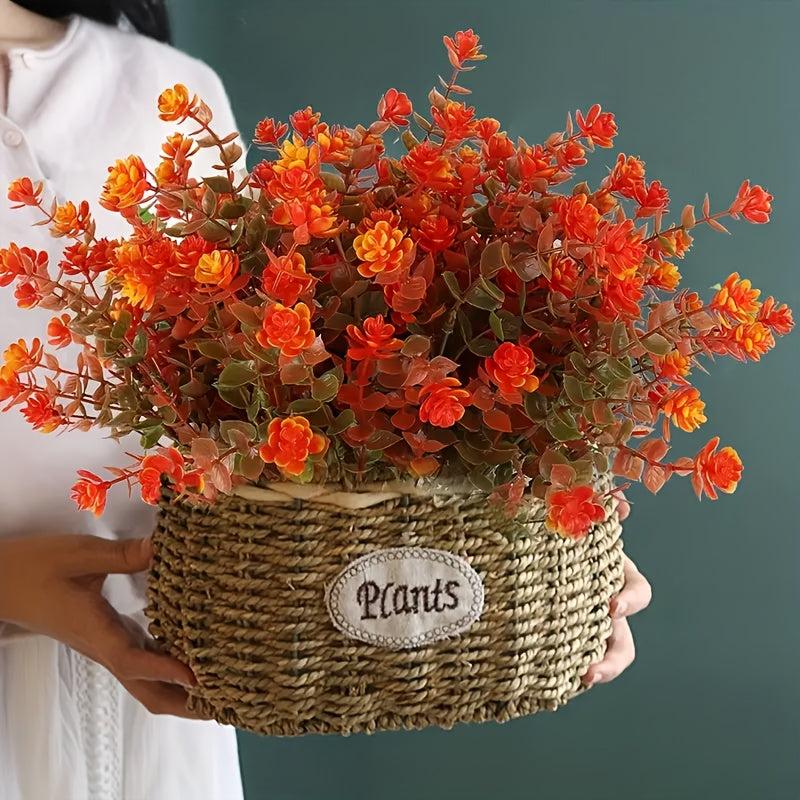4 Fall Flowers No Fade Faux Autumn Plants for Home Garden Party