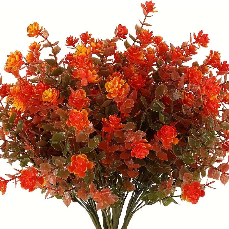 4 Fall Flowers No Fade Faux Autumn Plants for Home Garden Party