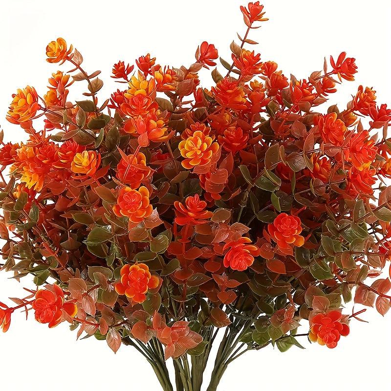 4 Fall Flowers No Fade Faux Autumn Plants for Home Garden Party