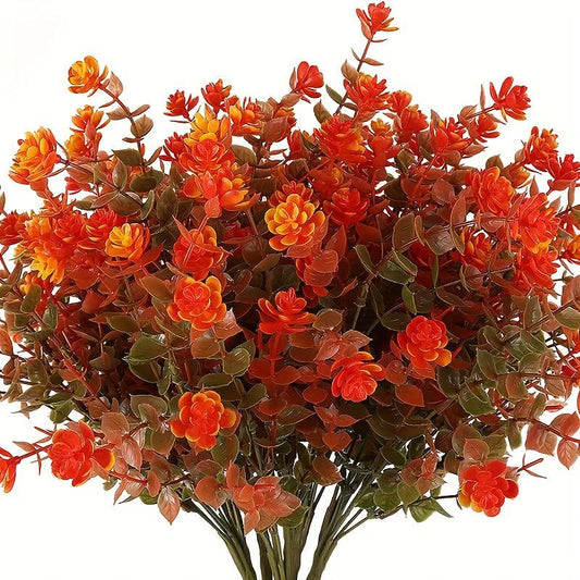 4 Fall Flowers No Fade Faux Autumn Plants for Home Garden Party