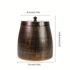 Metal Ashtray with Lid for Patio Desktop - Windproof Cigarette Holder