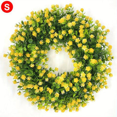 Large Artificial Flower Leaves Wreath for Front Door Hanging