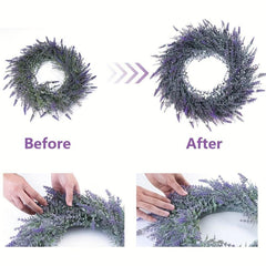 15 Lavender Wreath For Front Door Farmhouse Wall Decor Indoor Outdoor Home Room