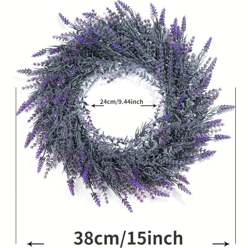 15 Lavender Wreath For Front Door Farmhouse Wall Decor Indoor Outdoor Home Room