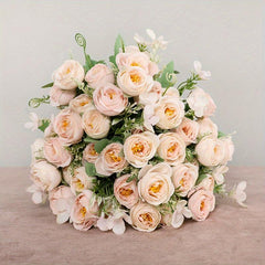 Realistic Artificial Flower 5 Forks 10 Heads DIY Crafts Bridal Bouquets Home Dec