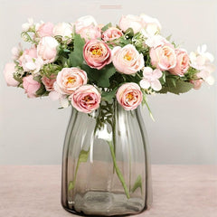 Realistic Artificial Flower 5 Forks 10 Heads DIY Crafts Bridal Bouquets Home Dec