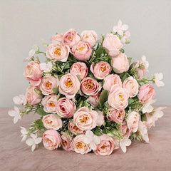 Realistic Artificial Flower 5 Forks 10 Heads DIY Crafts Bridal Bouquets Home Dec