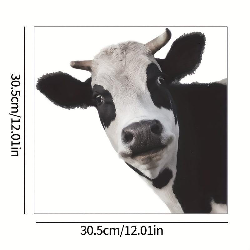 Realistic Cow Stickers Creative Window Wall Decals