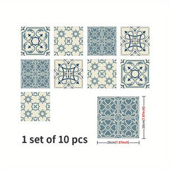 10pcs Non Slip Tile Stickers for Kitchen Bathroom Waterproof Self Adhesive