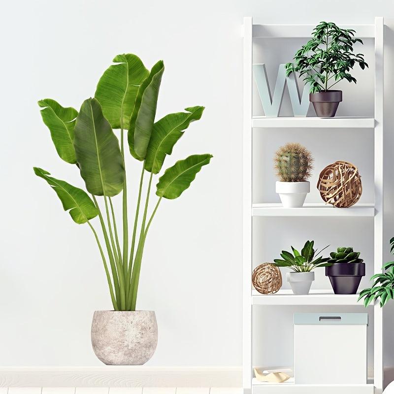 Greenery Plant Wall Sticker Self Adhesive Leaf Peel & Stick Wall Decor