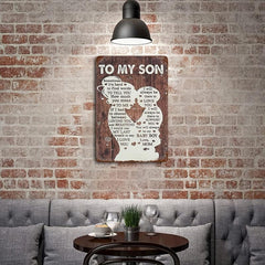 1pc Fun To My Son Aluminum Sign I Love You Always Be My Baby Boy Love Mom