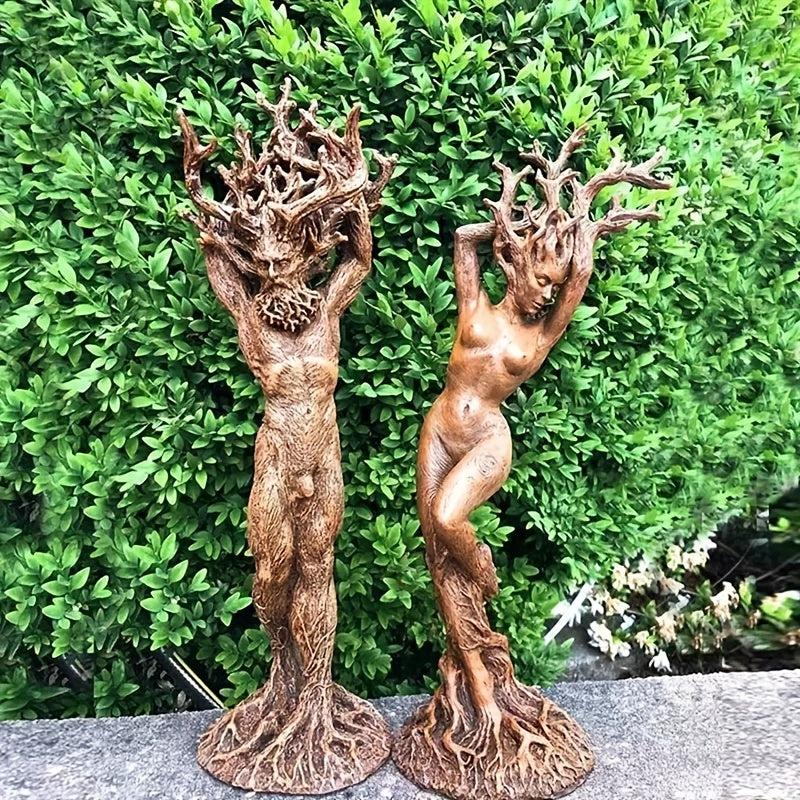 Forest Goddess Tree God Statue Resin Handicrafts Home Garden Decor