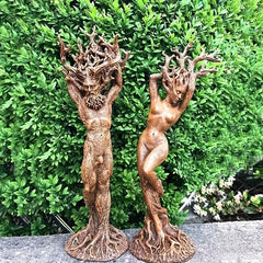 Forest Goddess Tree God Statue Resin Handicrafts Home Garden Decor
