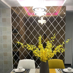 3D Mirror Wall Sticker DIY Triangles Living Room Bedroom Decor