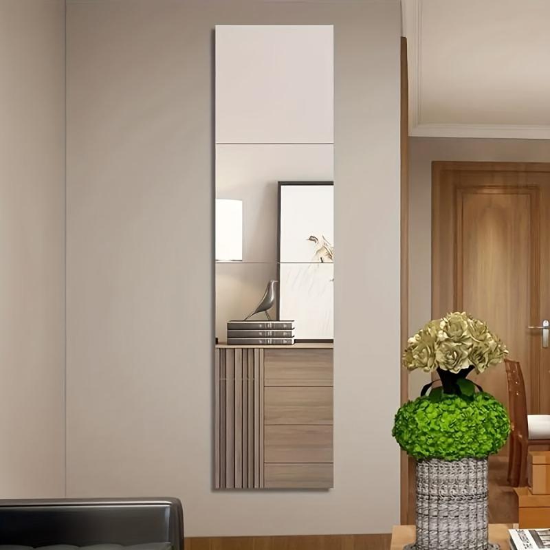 Square Mirror Sticker with Rounded Angles for Home Decor