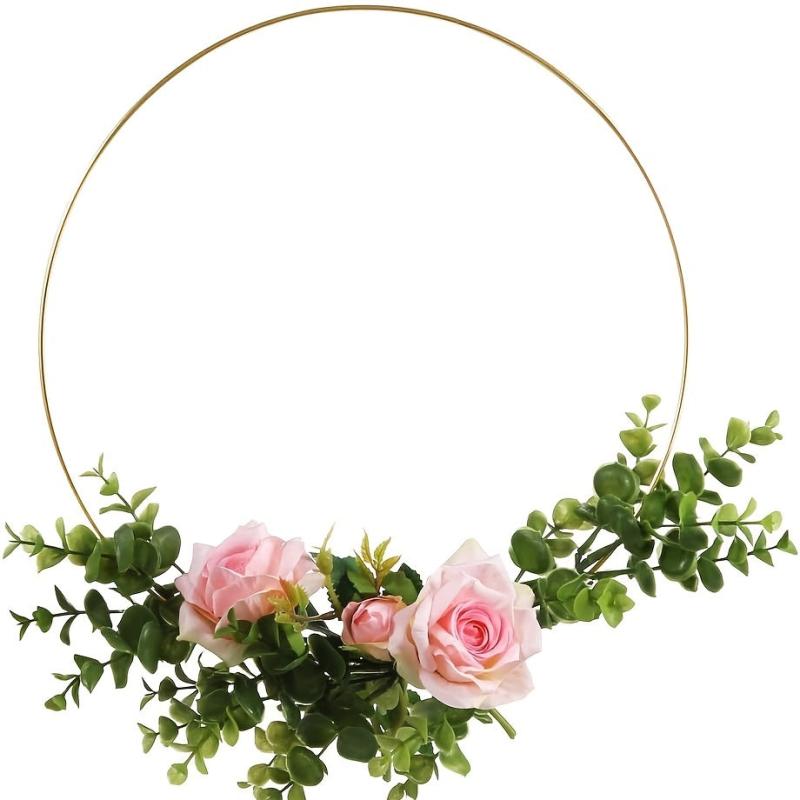 10pcs Metal Floral Hoop Wreath Golden Rings for DIY Wedding Dream Catch