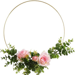 10pcs Metal Floral Hoop Wreath Golden Rings for DIY Wedding Dream Catch