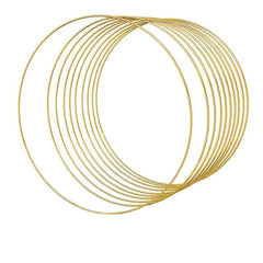 10pcs Metal Floral Hoop Wreath Golden Rings for DIY Wedding Dream Catch