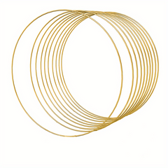 10pcs Metal Floral Hoop Wreath Golden Rings for DIY Wedding Dream Catch