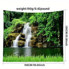 Waterfall Landscape Tapestry w/ Installation Package