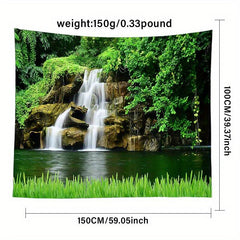 Waterfall Landscape Tapestry w/ Installation Package