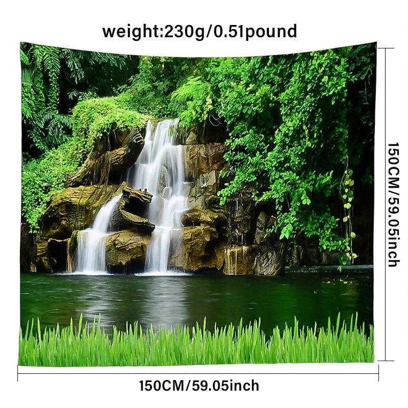 Waterfall Landscape Tapestry w/ Installation Package