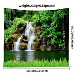Waterfall Landscape Tapestry w/ Installation Package