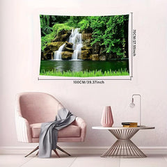 Waterfall Landscape Tapestry w/ Installation Package