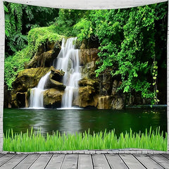 Waterfall Landscape Tapestry w/ Installation Package