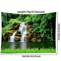 Waterfall Landscape Tapestry w/ Installation Package