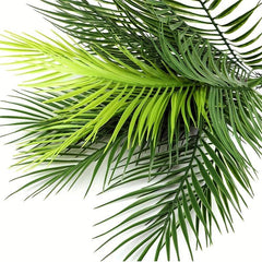 2pcs Sunflower Leaves 9 Heads Realistic Faux Palm Leaves for DIY Decor