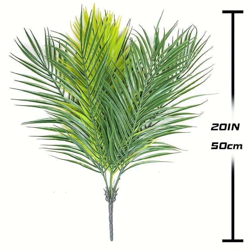 2pcs Sunflower Leaves 9 Heads Realistic Faux Palm Leaves for DIY Decor