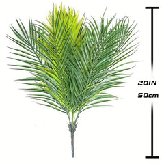 2pcs Sunflower Leaves 9 Heads Realistic Faux Palm Leaves for DIY Decor