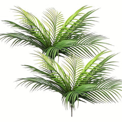 2pcs Sunflower Leaves 9 Heads Realistic Faux Palm Leaves for DIY Decor