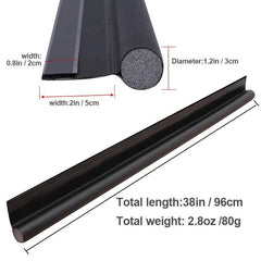 5pcs Anti-friction Leather Door Bottom Sealing Strips Windproof Soundproof