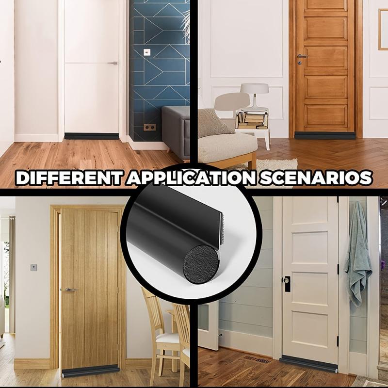 5pcs Anti-friction Leather Door Bottom Sealing Strips Windproof Soundproof