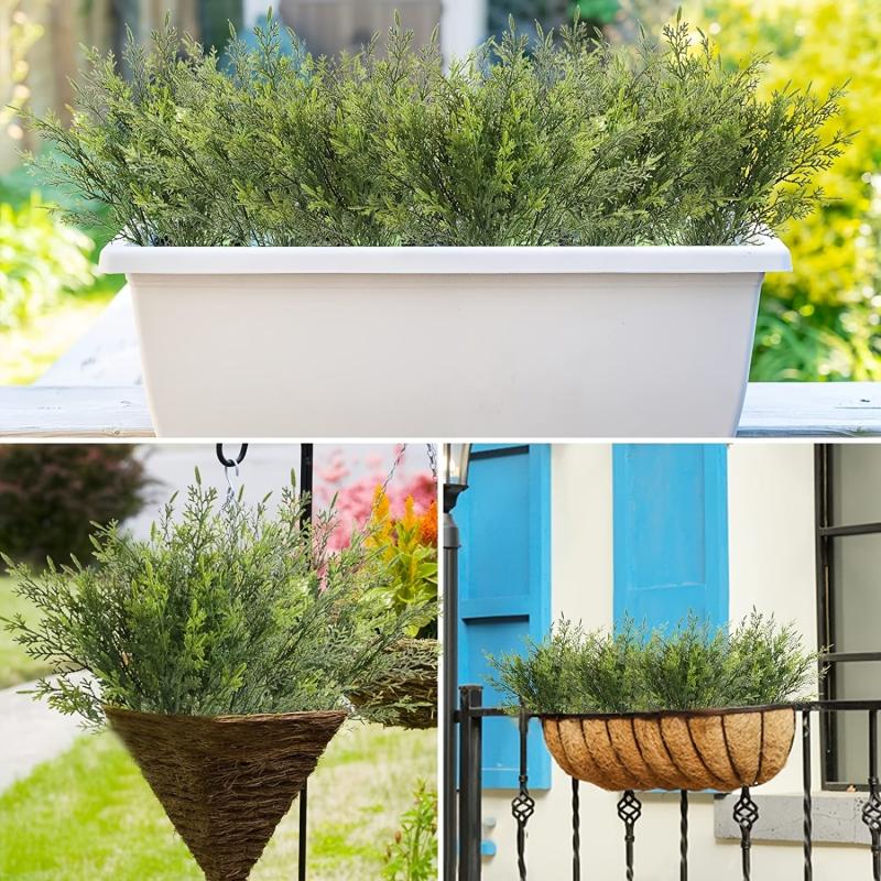 4pcs UV Resistant Artificial Plants for Indoor and Outdoor Decor