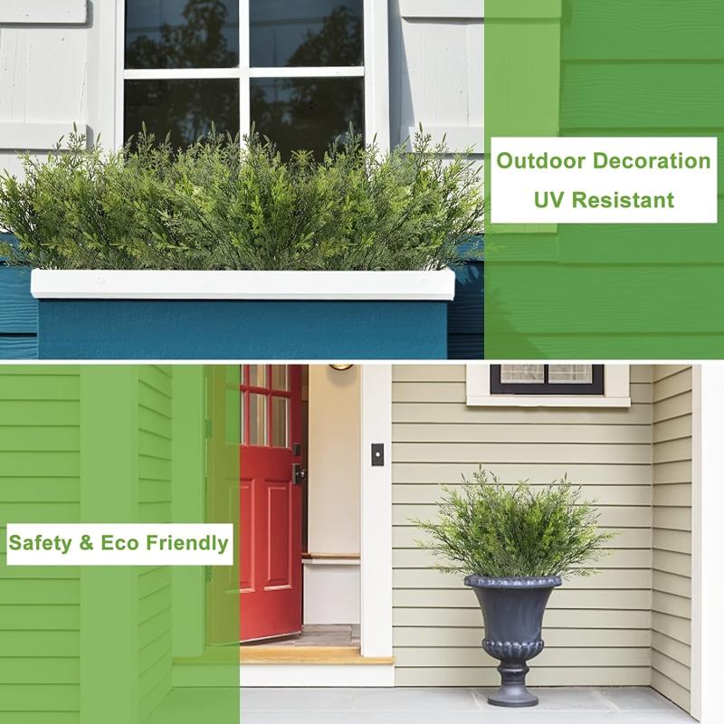 4pcs UV Resistant Artificial Plants for Indoor and Outdoor Decor