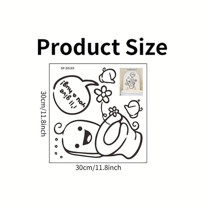 Toilet Print Decal Self Adhesive Wall Sticker Bathroom Decor