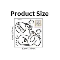 Toilet Print Decal Self Adhesive Wall Sticker Bathroom Decor