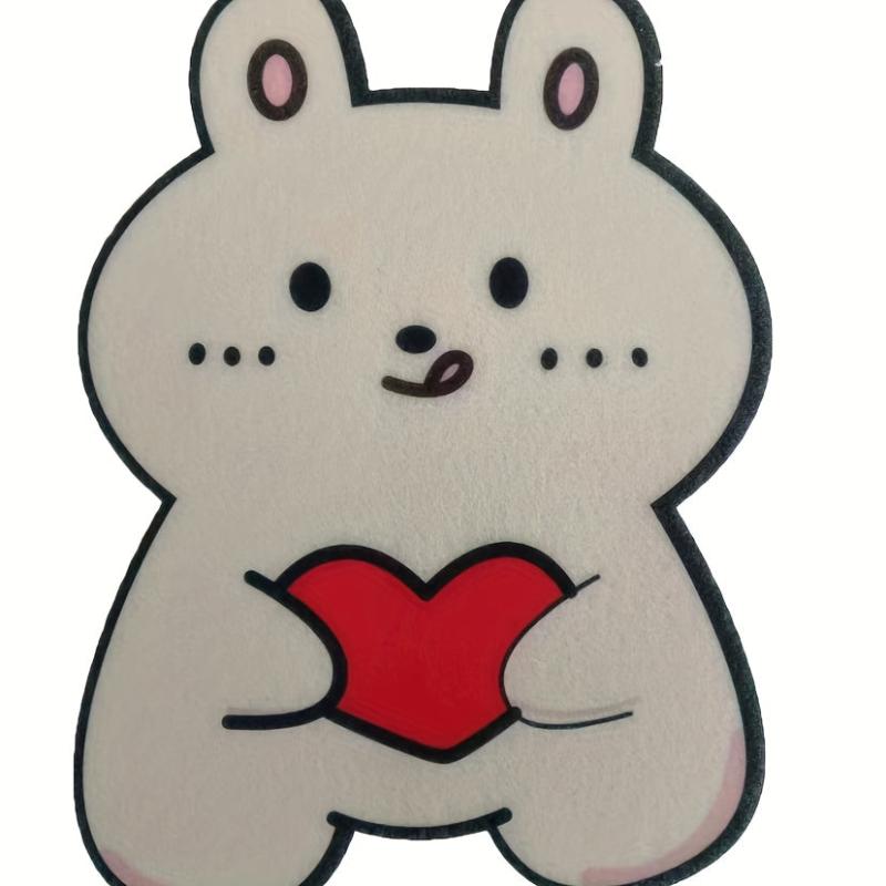 5pcs Toilet Deodorant Stickers Bathroom Wall Felt Decorative Cartoon Stickers