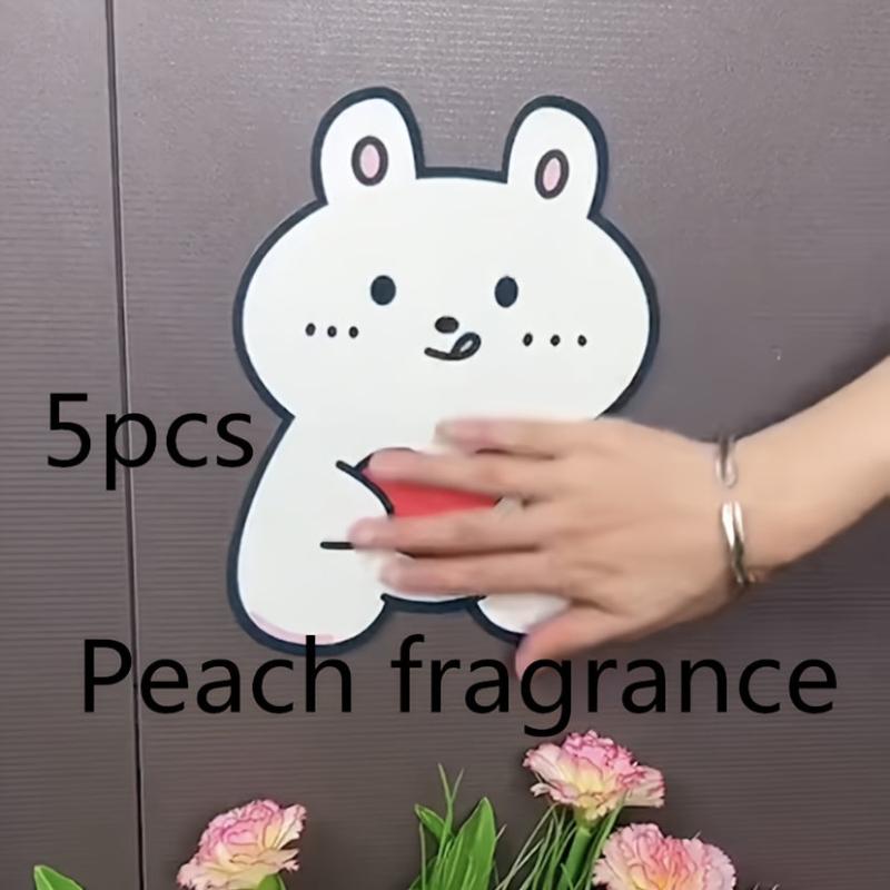 5pcs Toilet Deodorant Stickers Bathroom Wall Felt Decorative Cartoon Stickers