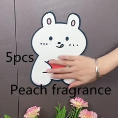 5pcs Toilet Deodorant Stickers Bathroom Wall Felt Decorative Cartoon Stickers