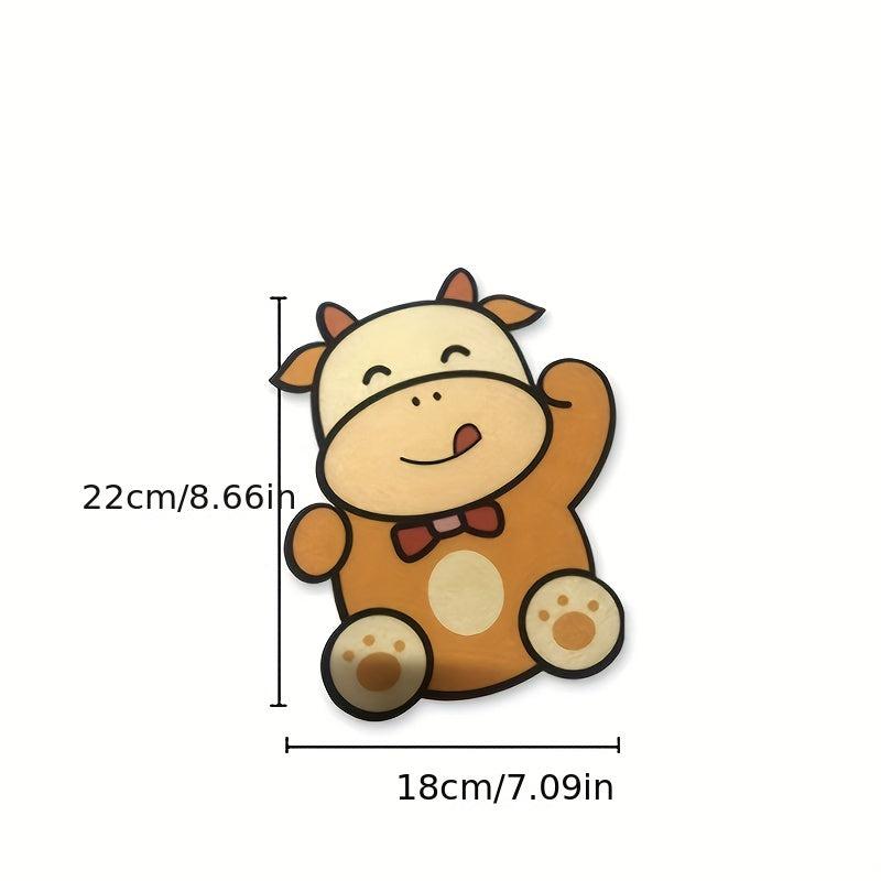 5pcs Toilet Deodorant Stickers Bathroom Wall Felt Decorative Cartoon Stickers