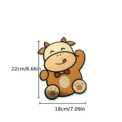 5pcs Toilet Deodorant Stickers Bathroom Wall Felt Decorative Cartoon Stickers