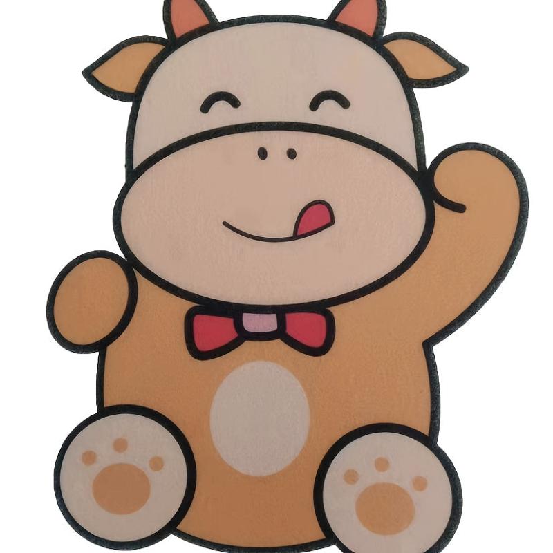 5pcs Toilet Deodorant Stickers Bathroom Wall Felt Decorative Cartoon Stickers