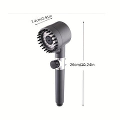 2pcs High Pressure Handheld Shower Head with 3 Modes for Bathroom